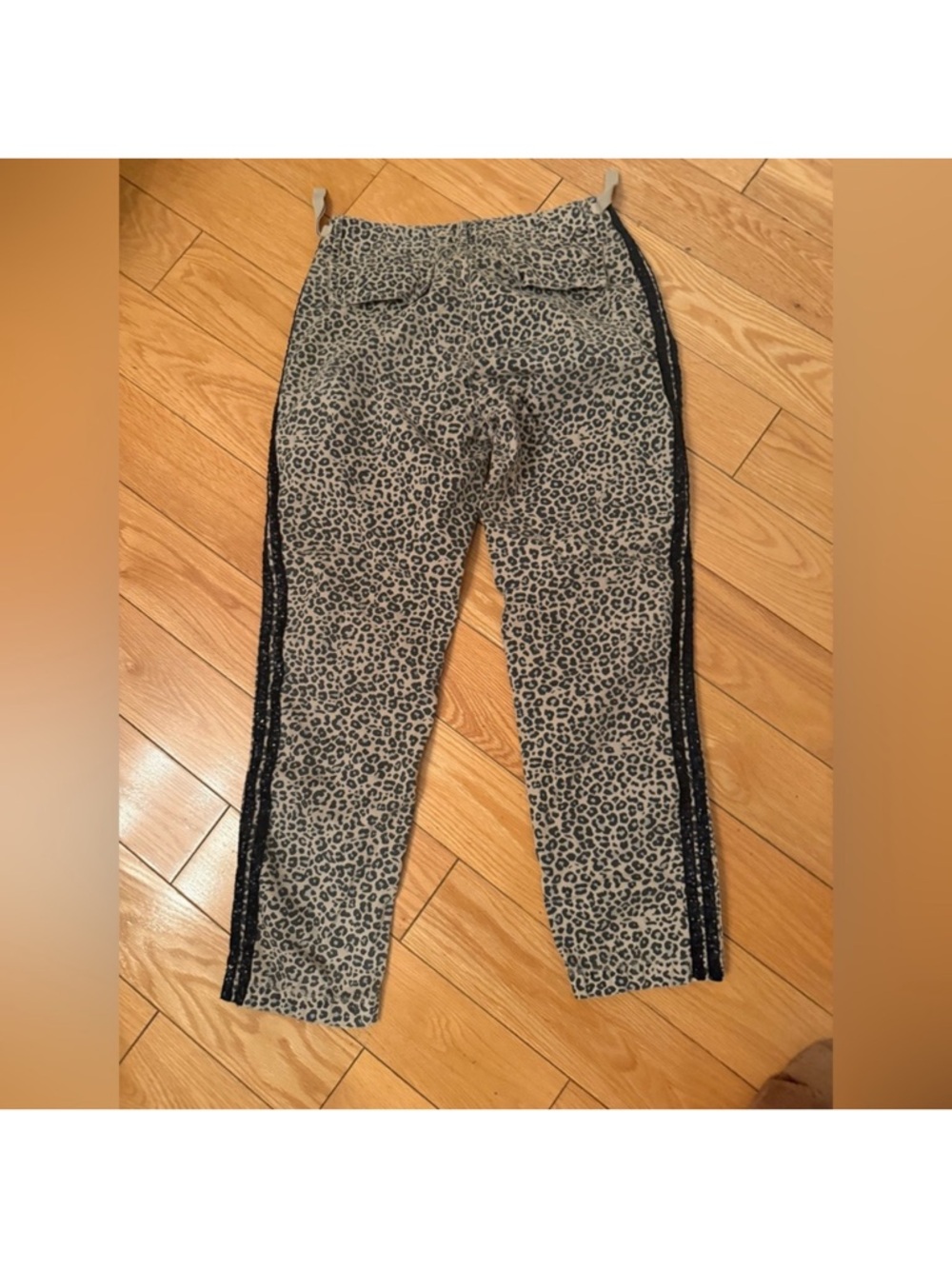 Da-Nang Leopard Print Cargo Pants in Beige and Black - Picture 6 of 10